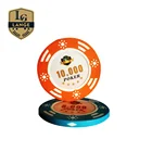 Chip 14g 2 Tone Blank Clay Poker Chip Custom Sticker Chip