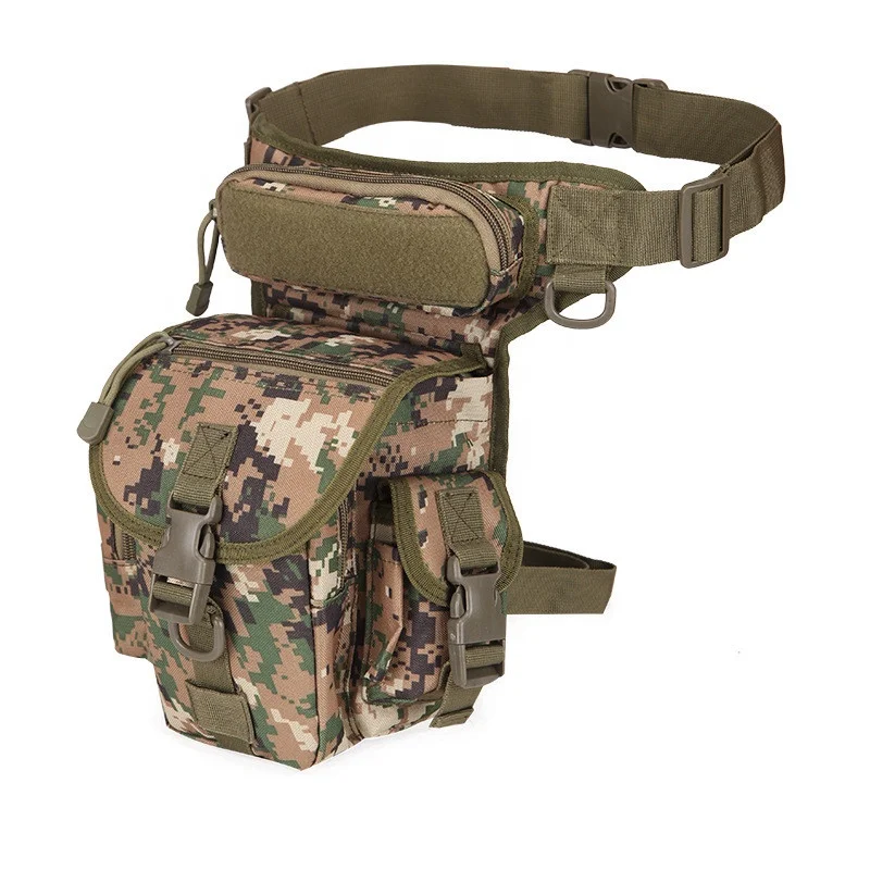 Tactical Military Thigh Hip Outdoor Pack for Motorcycling Hiking Traveling Fishing Tool Pouch with Detachable Water Bottle Pouch Jueachy Multifunctional Drop Leg Waist Bag 