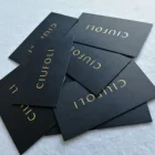 Business Luxury Thick Black Business Card Printing With Matt Gold Foil