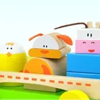 Toy Train Wood Toy Train Wooden Farm Animals Hauled Combination Blocks Toy Train Set Educational Combinations Train Toy Wood Vehicle