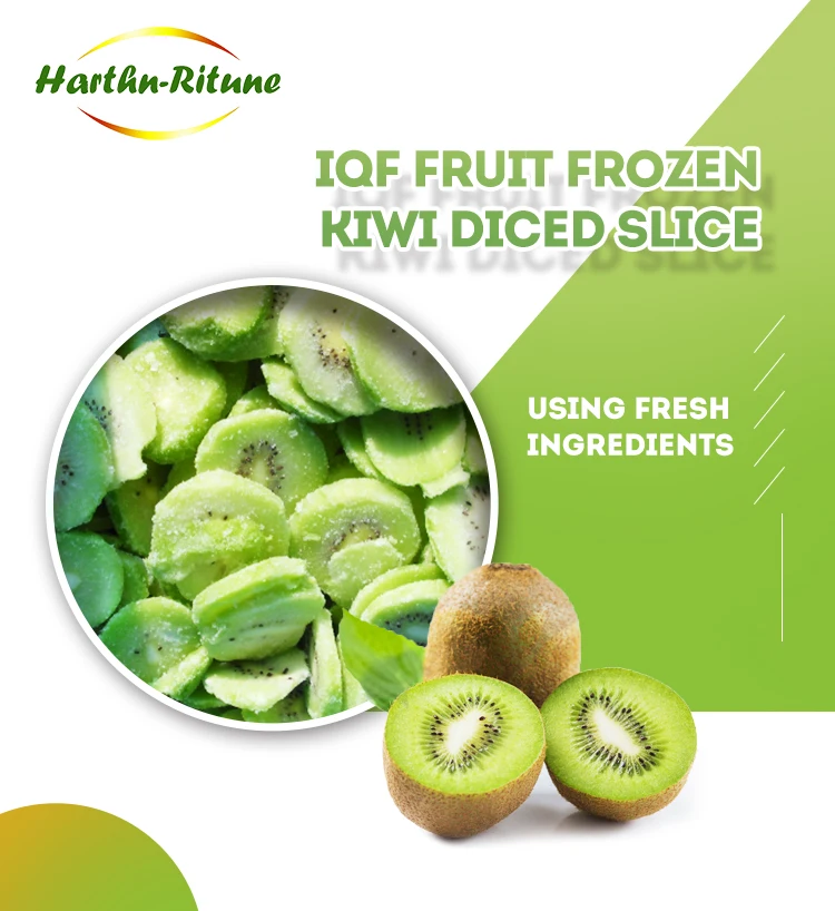 Wholesale Bulk 10kg IQF Fruits Frozen Fresh Kiwi Diced Price manufacture