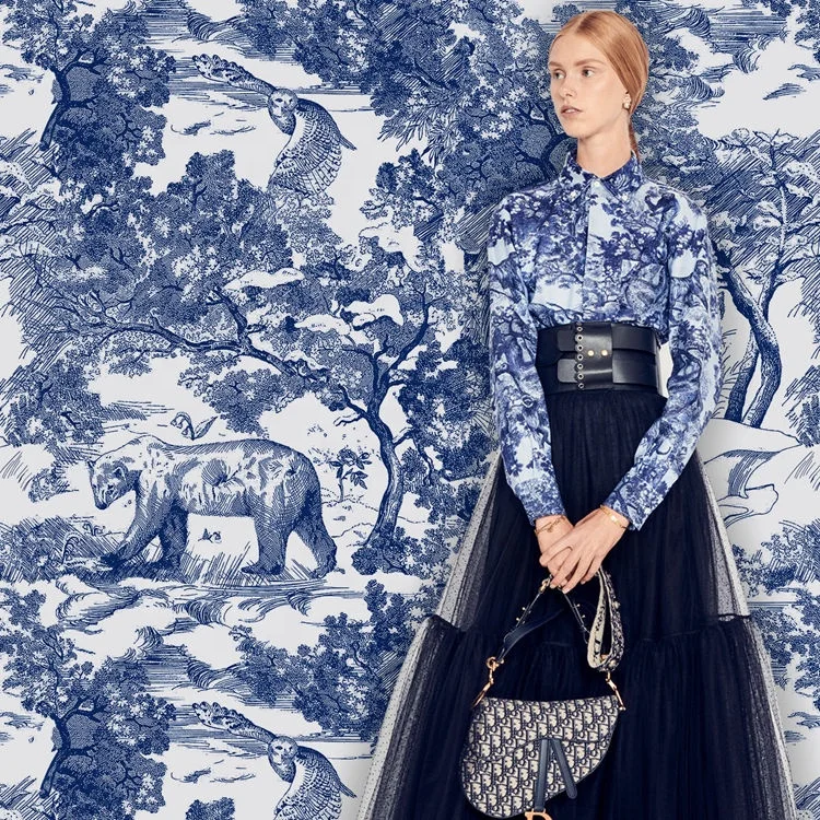 Eco-friendly No Moq Chinoiserie Digital 