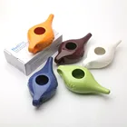 Pot Wholesale Bulk White Blue Green Blue Red Home Daily Used Ceramic Porcelain Nasal Care Cleaning Neti Pot