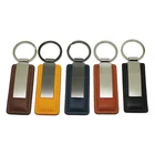 Promotional Custom Shaped Metal Personalized Promotional Souvenir OEM Leather Keychain With Logo