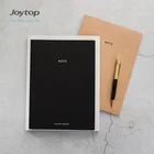 Paper Notebook Paper Joytop 6328 Forever Wholesale Custom Sewn Bound Softcover B5 Plain Black Kraft Paper Notebook