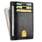 Leather Card Card Wallet Front Pocket Men's Wallet Thin Slim Minimalist RFID Blocking Custom Leather Credit Card Holder