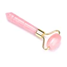 Rose Quartz Massager Roller 100% Natural Jade Facial Roller Massage Royal Single Head Mini Rose Quartz Eye Roller