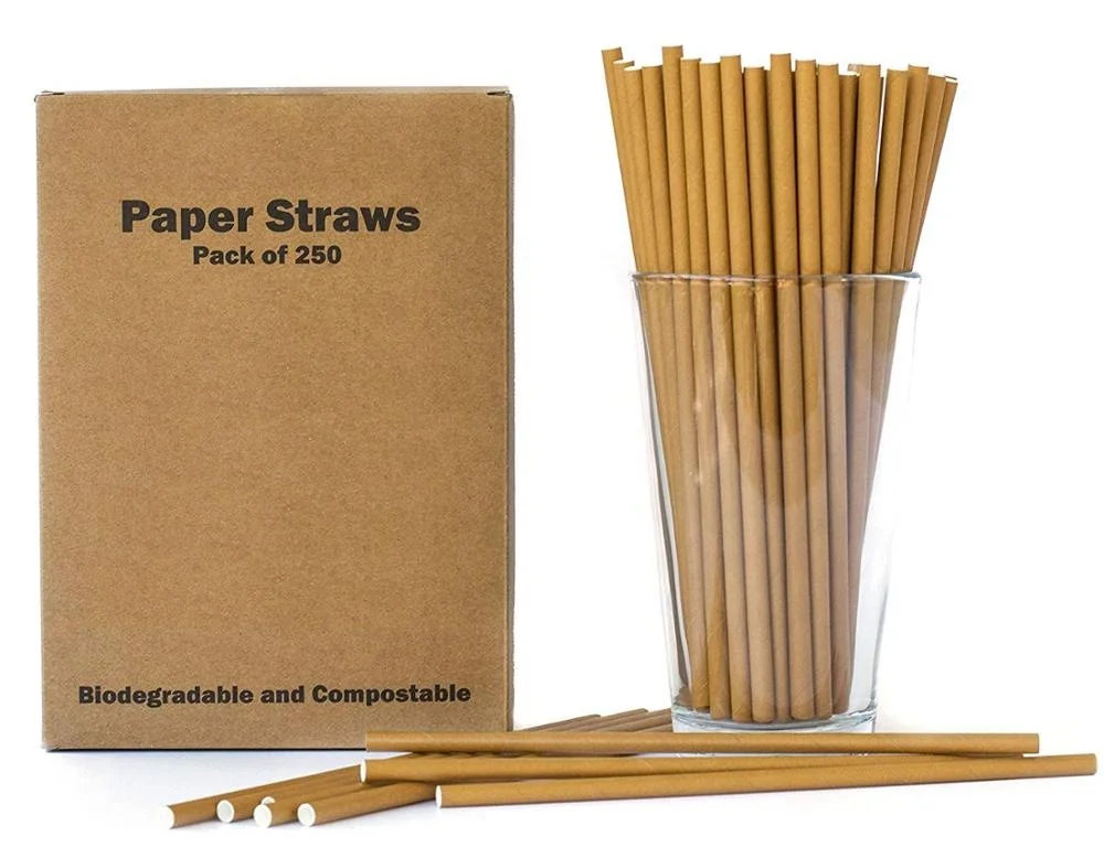 MINGZE 200 piezas de pajitas de papel biodegradable A rayas 8 colores diferentes colores del arco iris Pajas de beber de papel Pajas de papel a granel para jugos Batidos Batidos 197 * 6 mm 