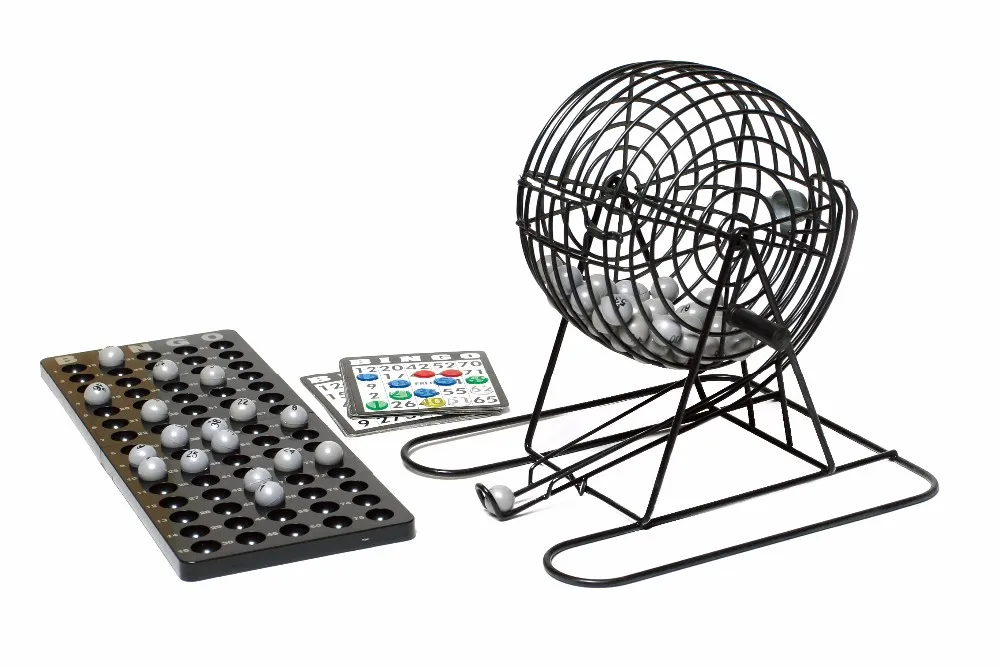 Different Model Of Deluxe Wire Cage Bingo Set Drinking Bingo Game Set