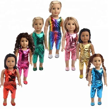 Hotsale yawoo fashion 18 inchesl doll sparkle solid color american girl toy clothes
