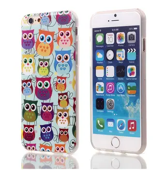 Wholesale Cute Cartoon Owl Pattern Soft TPU Case For Apple iPhone 5 6 6S plus Case 4.7" Cover Phone Bag Shell