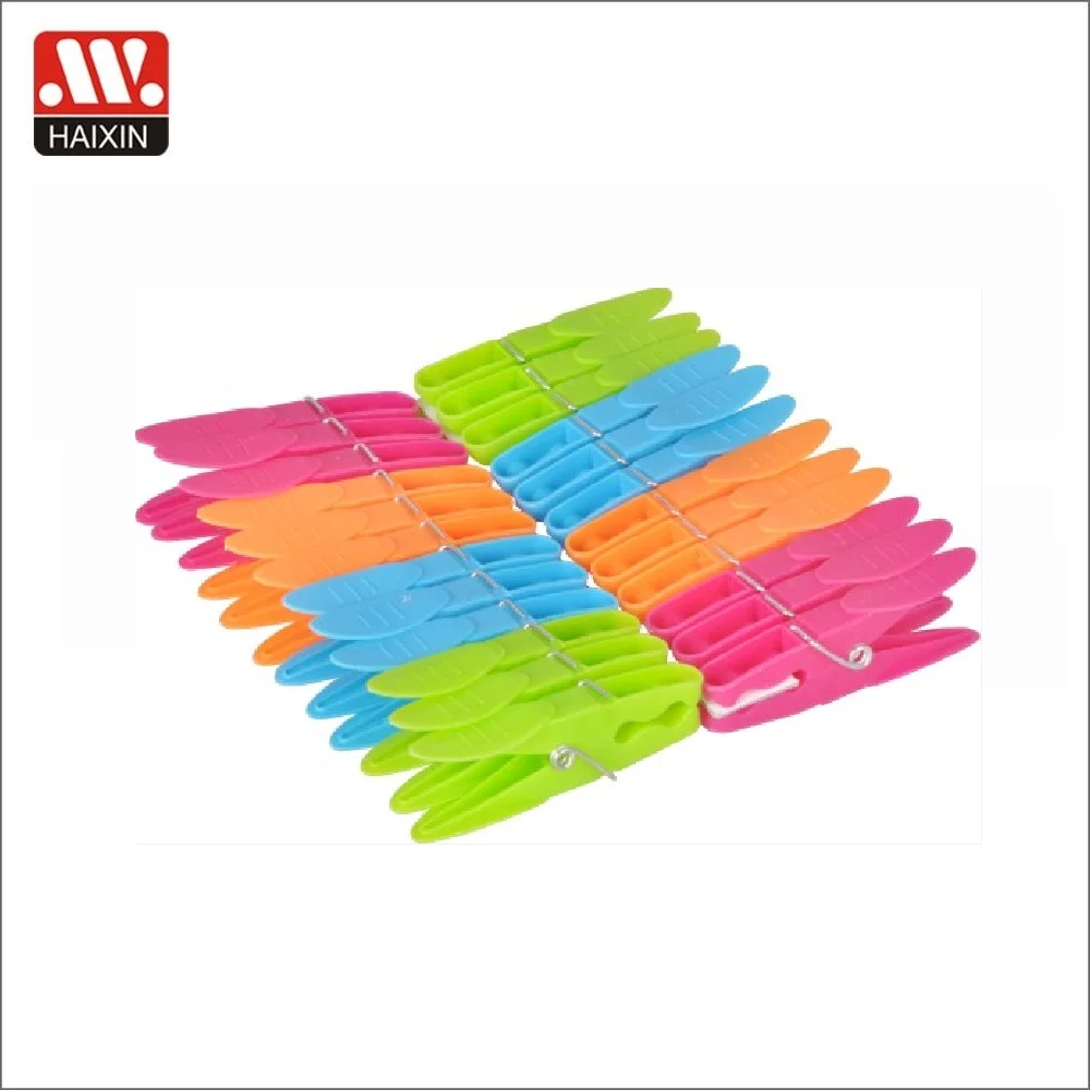 Haixing Flower-shape plastic clothes clips 10pcs set PP decor small clothespins