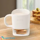 Biscuit Mug Cookie Mug 200ml Logo Customized Cookie Promotional Ceramic Biscuit Mug