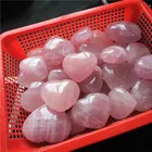 Heart Good Shape Well Polished Rose Crystal Heart Pink Rose Quartz Stone Heart For Cheap Wholesale