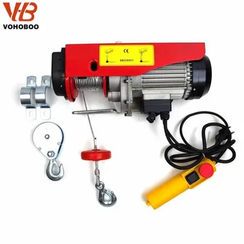Construction Lifting Machinery Mini Wire Rope Hoist Electric Winch 200KG 220V 50hz/60hz