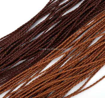 Different Colored Round Braided 5mm Leather Cord for Necklace