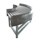 Table For Stainless Steel Roller Conveyor Straight Line And Turning Table For Heavy Goods Transport Adjustable Speed