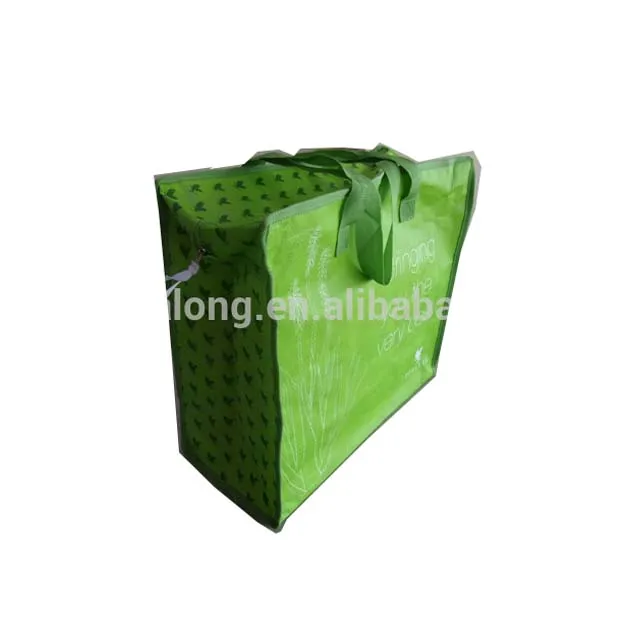 big capacity green pp woven shopping luggage bag