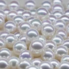 Pearl Pearls Factory 6-6.5mm AAA Grade White Round 1/2 Half Hole Drilled Loose Natural South Sea Japanese Akoya Sea Pearl Price