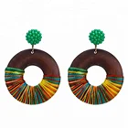 Hoop Earrings Earrings Newest Summer String Wood Hoop Earrings For Girls In USA