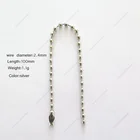 Silver Silver Bead Chain Silver Plated Bead Ball Chain With Connectors