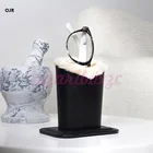 Leather Eyeglass Holders Eyewear Stands With Soft Plush Lining Velvet