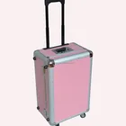 Luggage Trolley Suitcase Luggage Aluminum Pink Trolley Suitcase Luggage