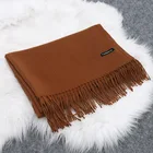 Scarf Us Scarf HC-FYR005 Low Price Stock Winter Cashmere Woolen Scarf Pure Color Scarf With Tassel Scarf