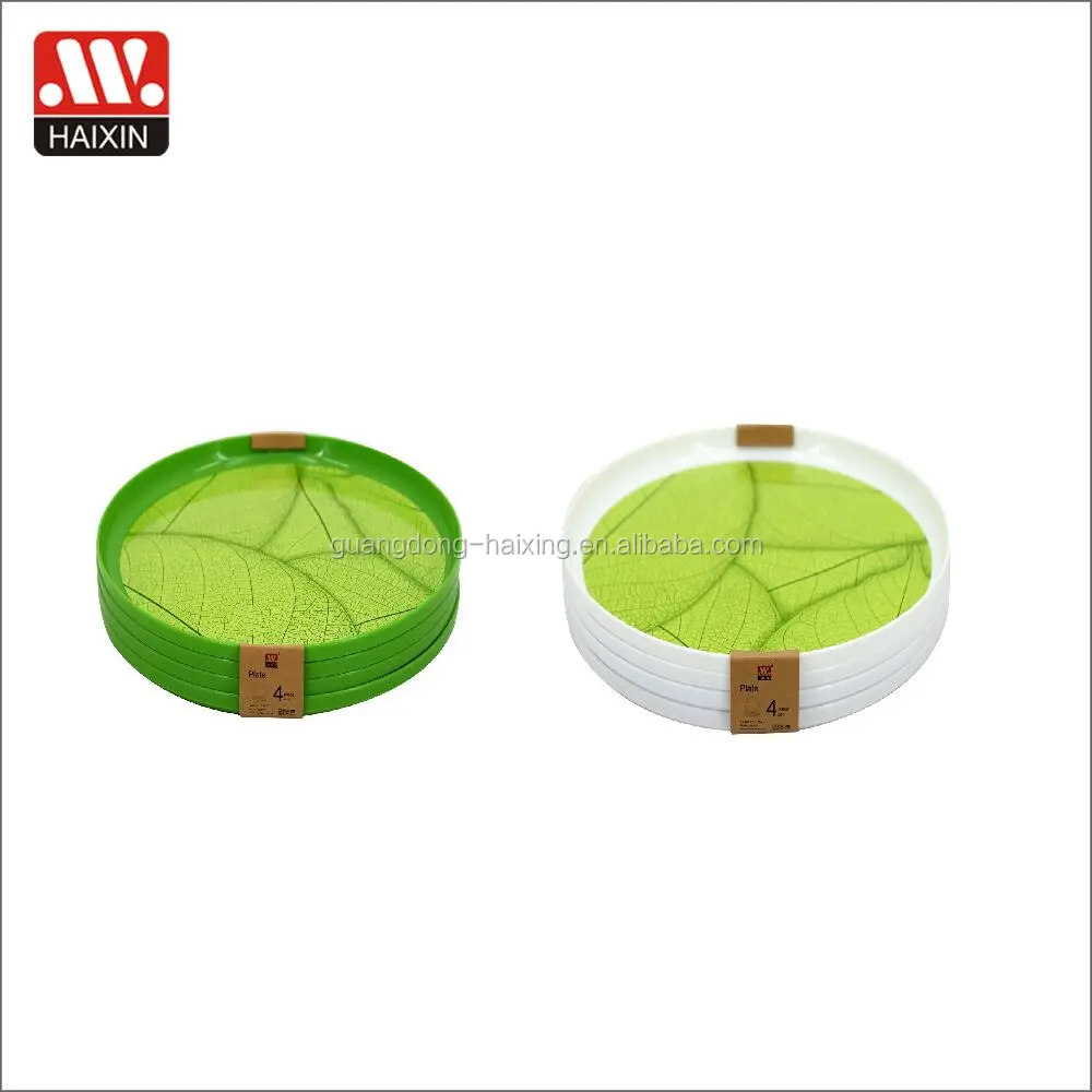 Kitchen utensils wholesale new unique dinnerware plastic plates with in mold labeling