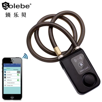 Y797 high quality anit theft 110db alarm cable electric scooters e  bike lock keyless smart bicycle locks