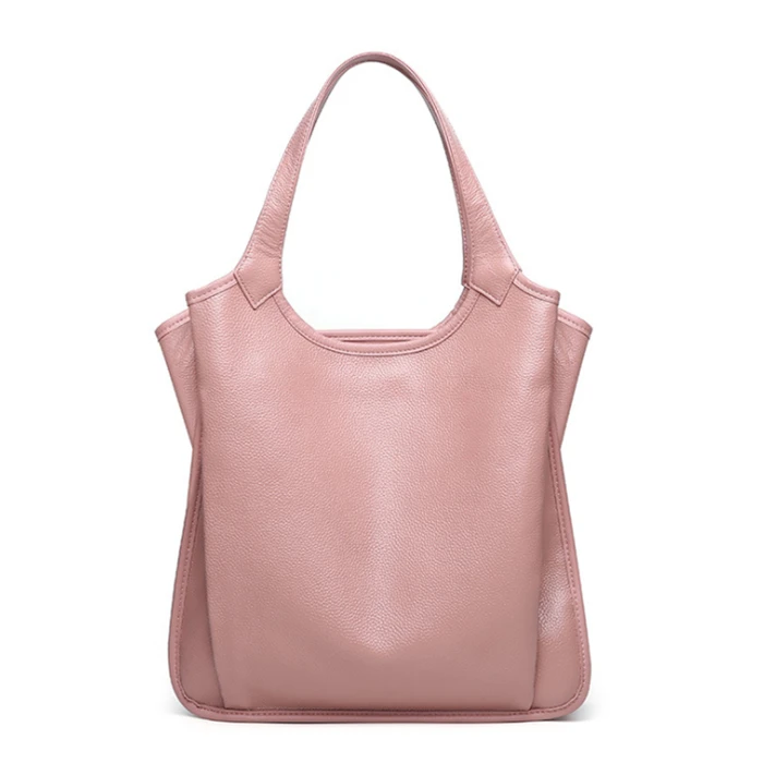 Retail top grain tote bag ladies bag woman genuine leather handbags