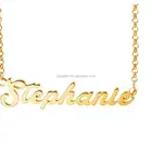 Personalized Name Necklace Custom Name Plate Copper/Brass Gold Plated Personalized DIY Butterfly Necklace