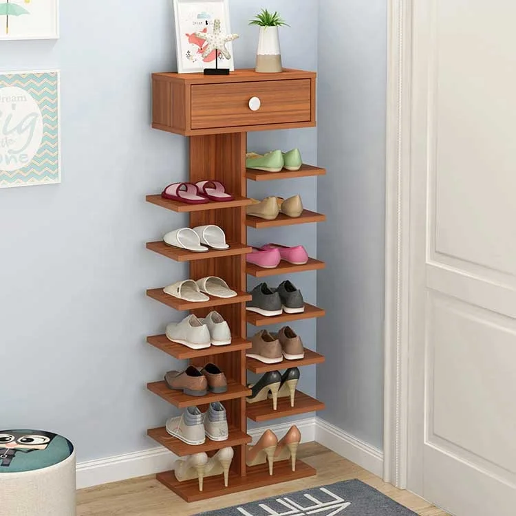 best selling wood modern shoe rack holder for living room