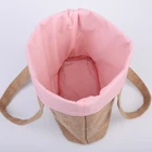 Tote Bag Foldable E-Friendly With Lining Functional Jute Tote Bag For Women Shopping