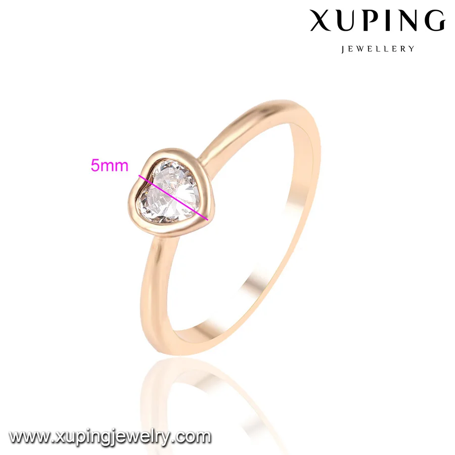 13953 2 gram gold ring for women, fashion jewelry market 18k gold heart arabic engagement rings