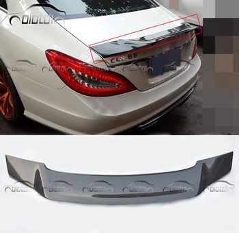 R Style Rear Trunk Lip Spoiler Wing Carbon Fiber Boot Spoiler Ducktail