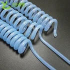 Silicone Color Manufacturer Factory Supply Silicone Spiral Tubes Blue Color With End Cover