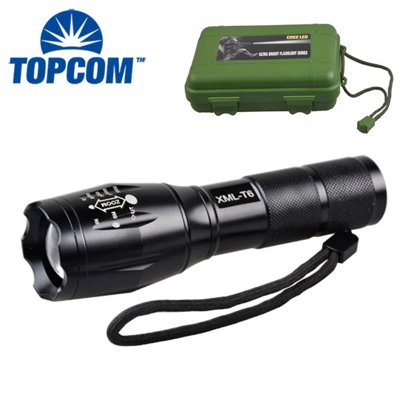 High Power 2000 Lumen XM-L T6 Torch Zoomable Focus LED Flashlight Torch UK 