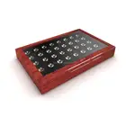 Gemstones Glass Top Luxury Wood Gemstones Jewelry Box