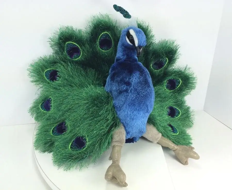 large peacock stuffed animal