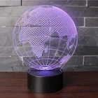 3d Led Led Led 3d Light Hot Selling 3D Earth Illusion Lamps 3D LED Effect Acrylic Art Lamp Night Light With USB