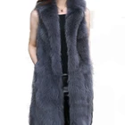 Fur Vest Fur Short Fur Vest CX-G-B-17B Hot Sale Lady Fox Gilet Fur Short Vest Women