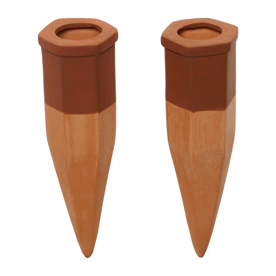 Details about   Ogrmar Set Of 4 Plant Waterer Self Watering Terracotta Spikes Automatically Wate 