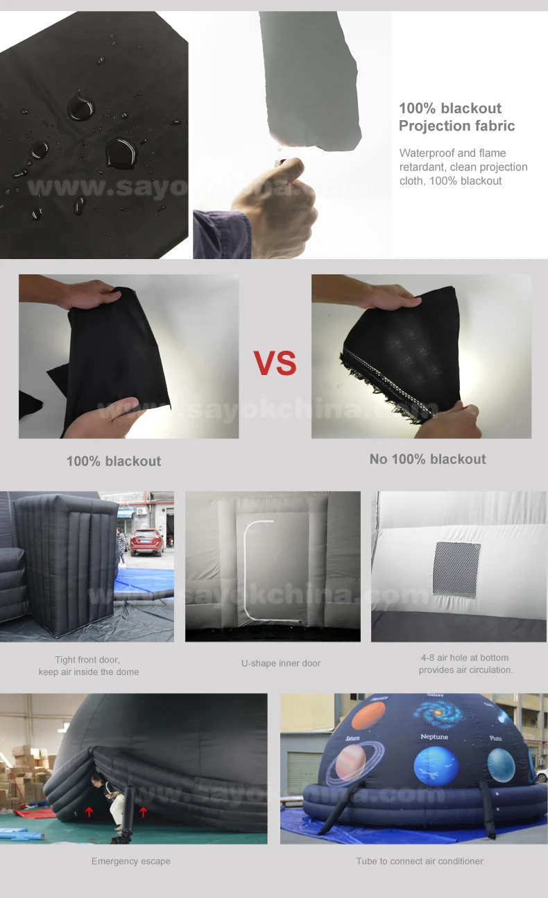 26.2ft Sunproof Easy to Install Durable Inflatable Planetarium Projection Dome Tent for Student Study and Advertising