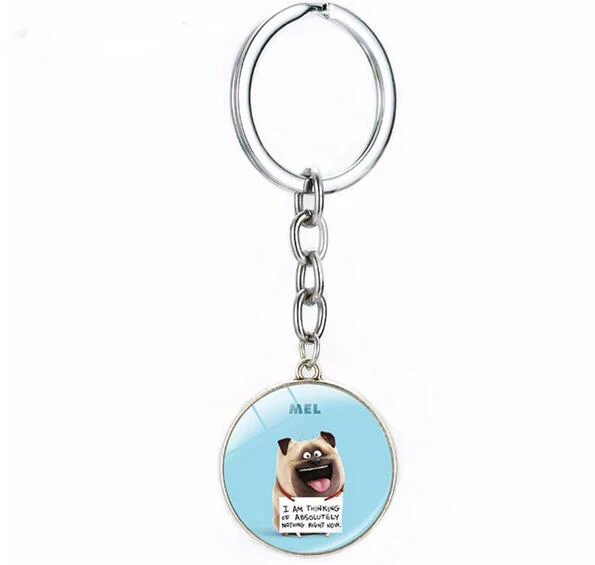 The Secret Life of Pets Movie Mel Snowball & Duke Dog Plush Keychain keyring 