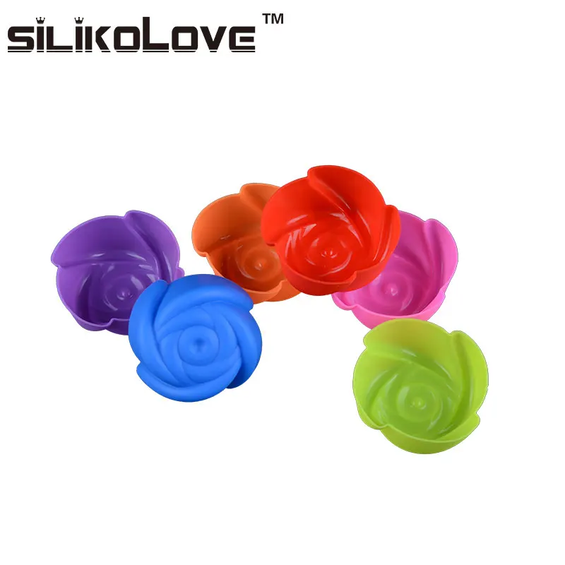 Rose Flower Shape DIY Silicone Mold for Handmade Soap Cake Jelly Pudding Chocolate