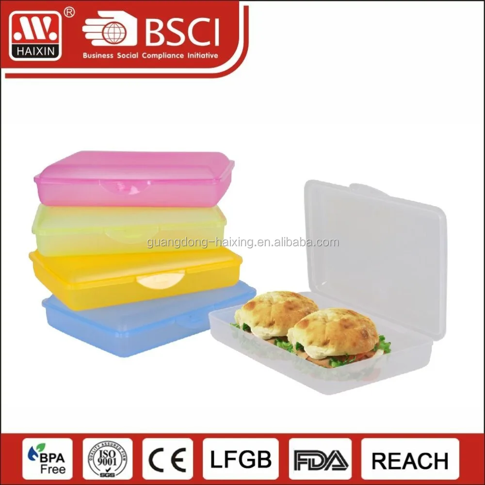 Chinese supplier food packing containers plastic toasted bread/sandwiches/pizza storage keeper box for afternoon tea