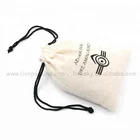 Printed Gift Bag Small Cotton Drawstring Bags Wholesale Custom Logo Printed Small 100% Organic Soft White Cotton Muslin Drawstring Gift Jewelry Produce Bag Pouch For Sale