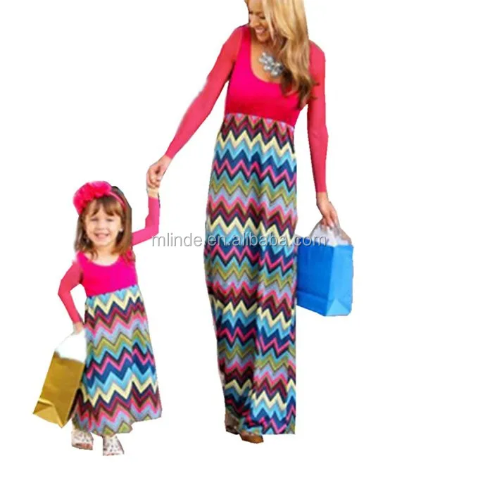 Mommy and Me Maxi Evening Party Dress