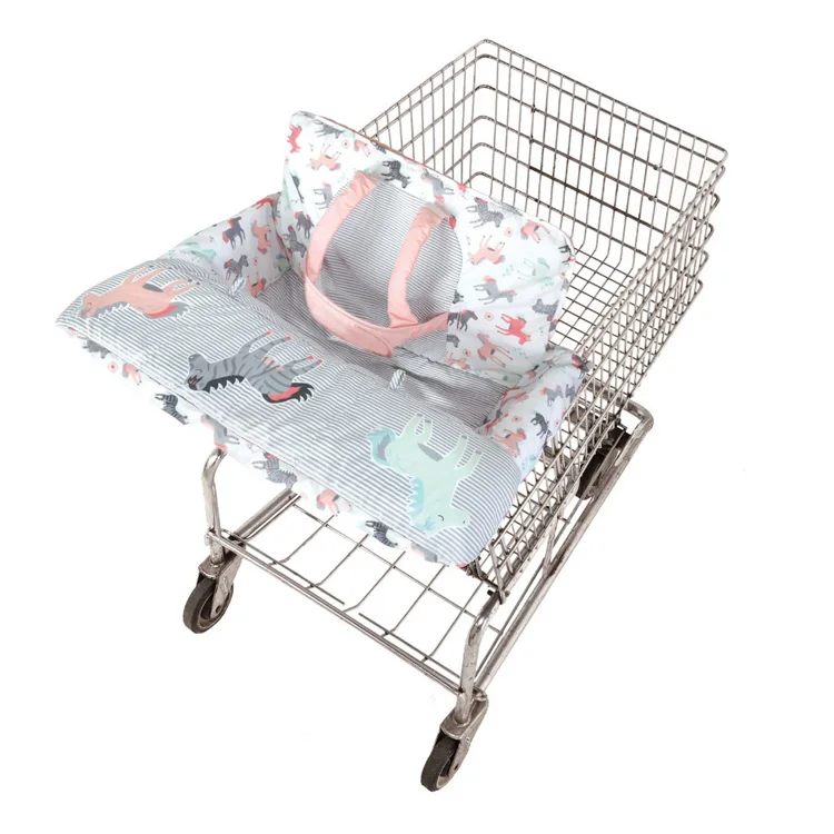 High Chair Cushion Infant High Chair Cover Universal Size Toddler Essentials Pocket Baby Grocery Cart Cover Jeep 2-in-1 Shopping Cart Cover High Chair Cover Safety Harness Cart Cover 